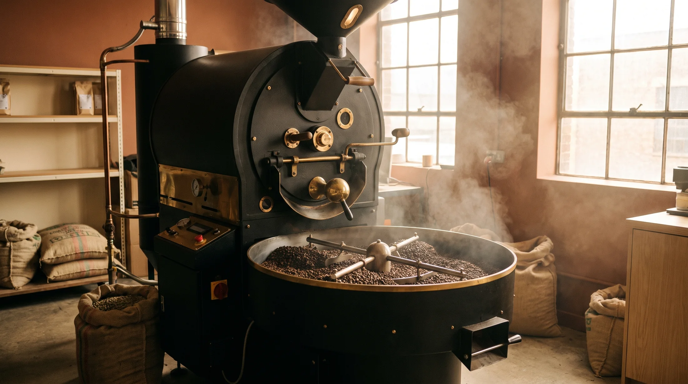 The Halden drum roaster