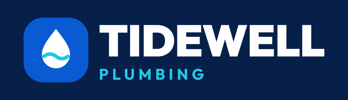 Tidewell Plumbing logo on navy