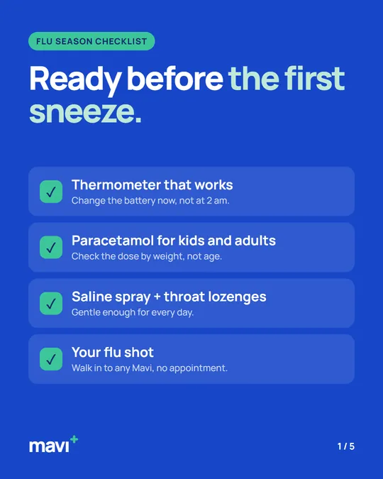 Mavi pharmacy post: flu season checklist