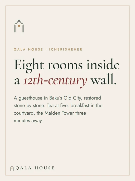 Qala House Instagram post: eight rooms inside a 12th-century wall