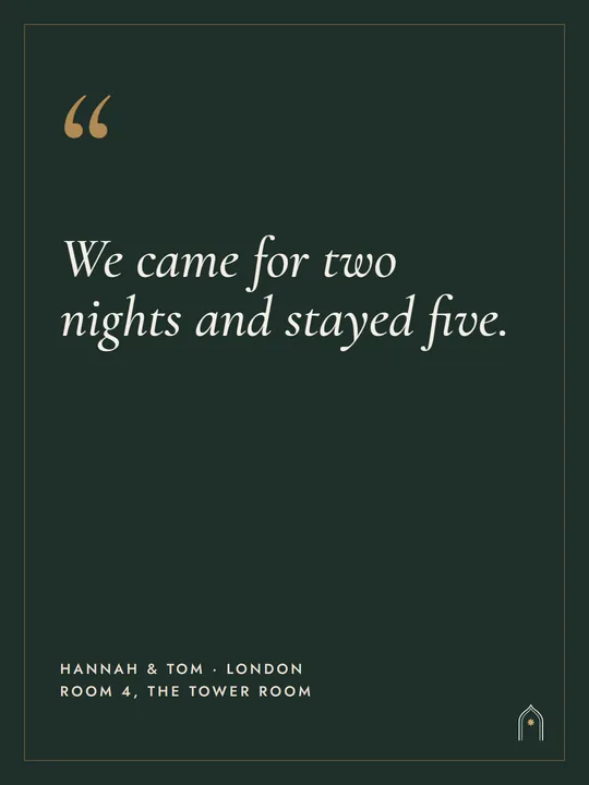 Qala House Instagram post: guest review quote