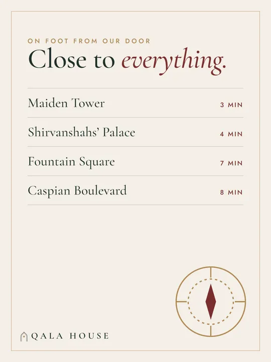 Qala House Instagram post: walking distances