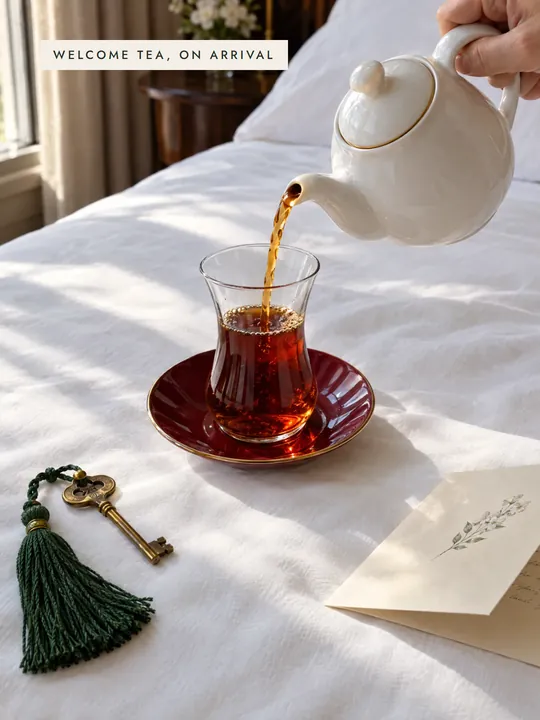 Qala House Instagram post: welcome tea on arrival