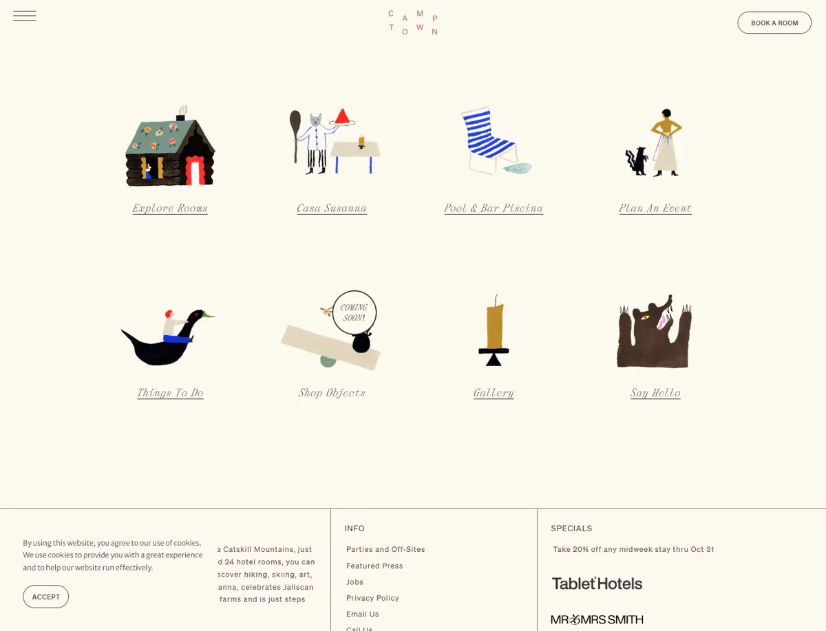 Camptown Catskills website preview