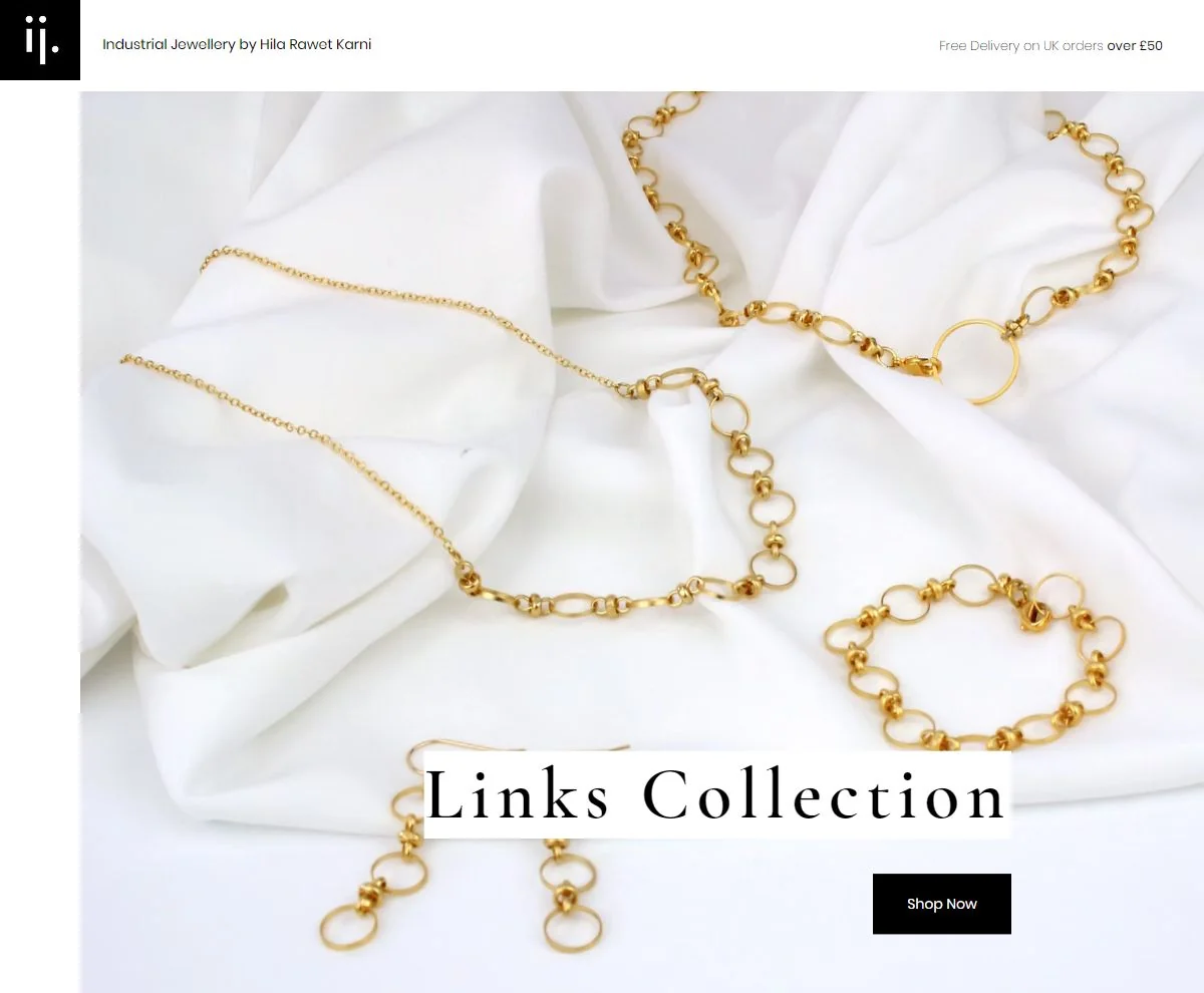 Industrial Jewellery website preview