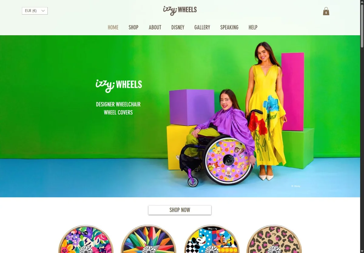 Izzy Wheels website preview